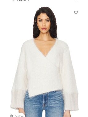 Free people x revolve cozy Fuzzy Wrap Sweater